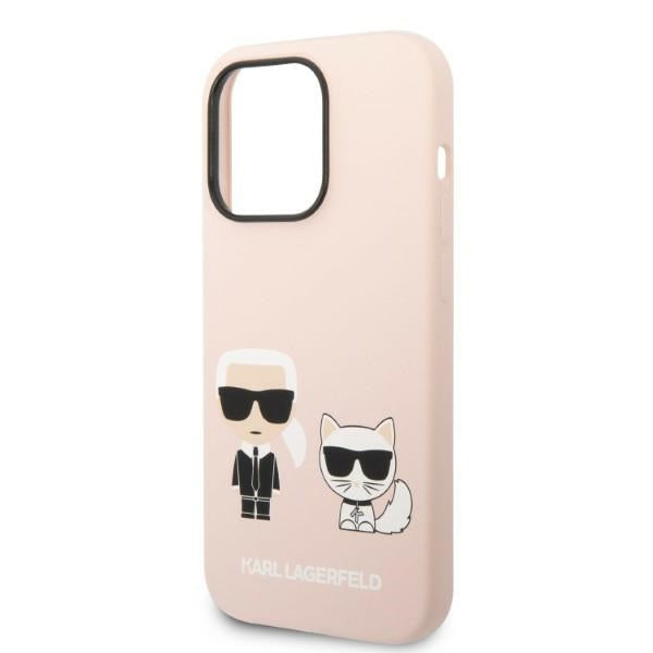 Karl Lagerfeld MagSafe dėklas iPhone 14 Pro Max – rožinis