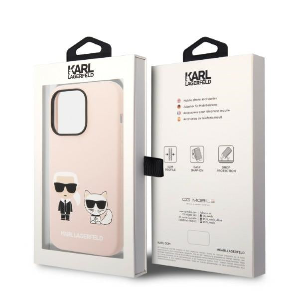 Karl Lagerfeld MagSafe dėklas iPhone 14 Pro Max – rožinis