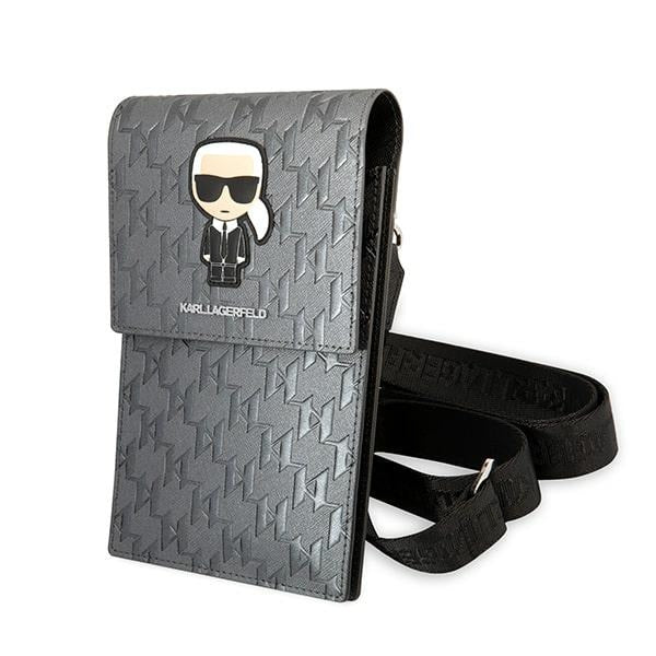 Karl Lagerfeld Ikonik Karl Monogram Patch krepšys – sidabrinis -- Cell phone cases and covers