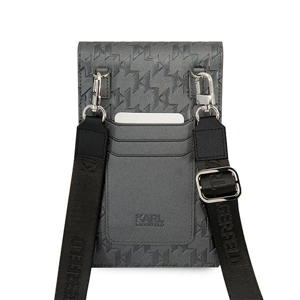 Karl Lagerfeld Ikonik Karl Monogram Patch krepšys – sidabrinis -- Cell phone cases and covers