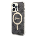 Guess 4G Print MagSafe rinkinys iPhone 13 Pro – juodas