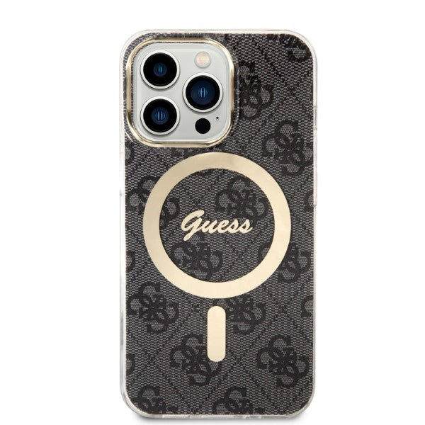 Guess 4G Print MagSafe rinkinys iPhone 13 Pro – juodas