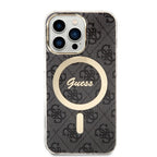 Guess 4G Print MagSafe rinkinys iPhone 13 Pro – juodas