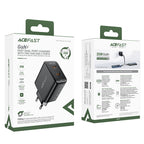 Acefast Greitas GaN įkroviklis A49, 35W PD 2x USB C, juodas