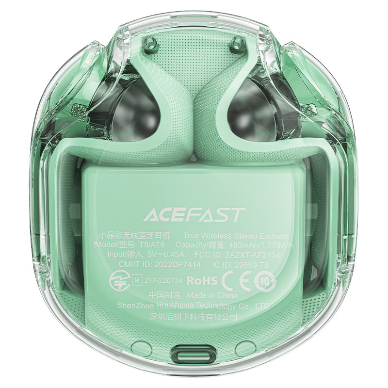 Acefast T8 TWS Bluetooth belaidės ausinės – Mint