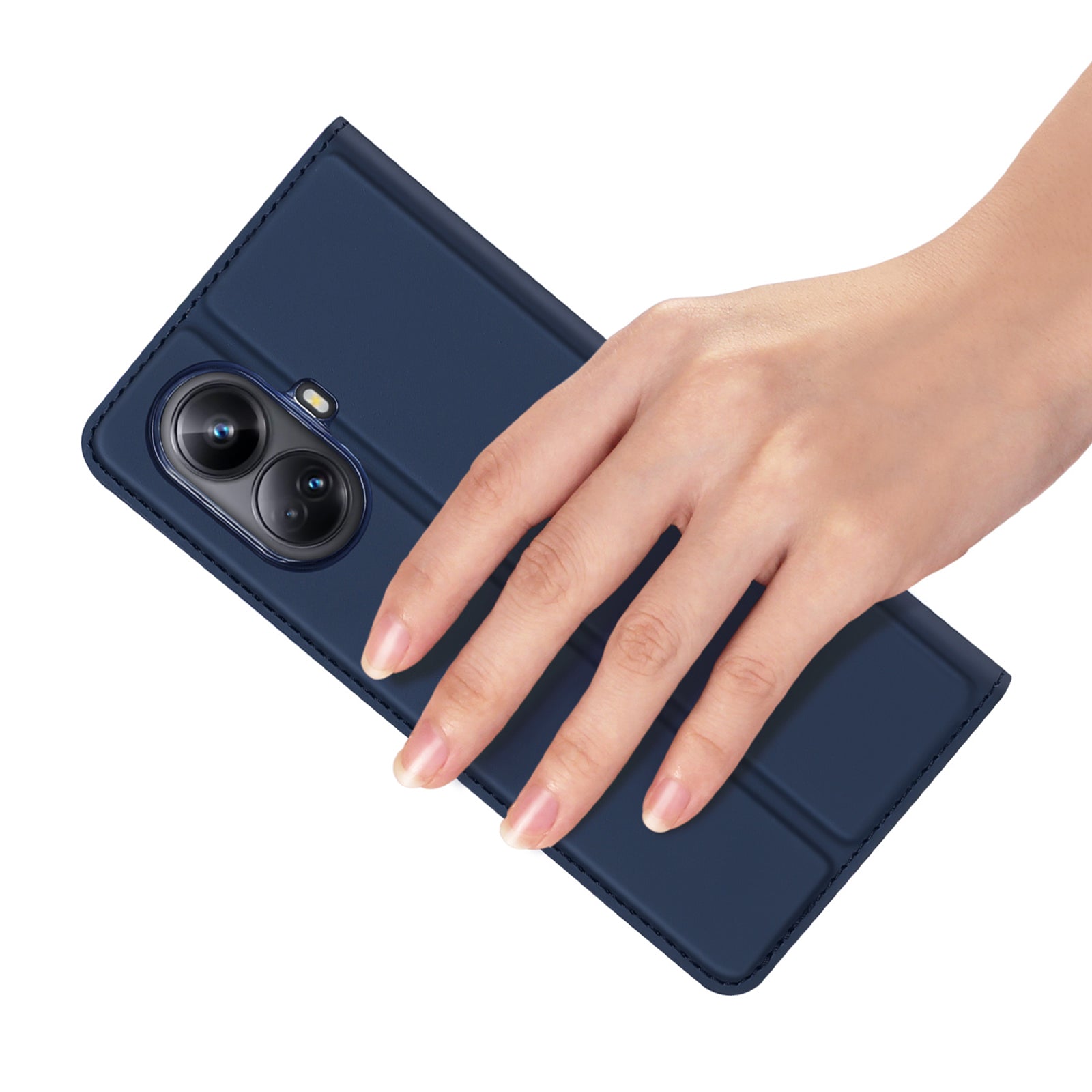 Dux Ducis Skin Pro atverčiamas dėklas Realme 10 Pro+ – mėlynas -- Realme 10 Pro+
