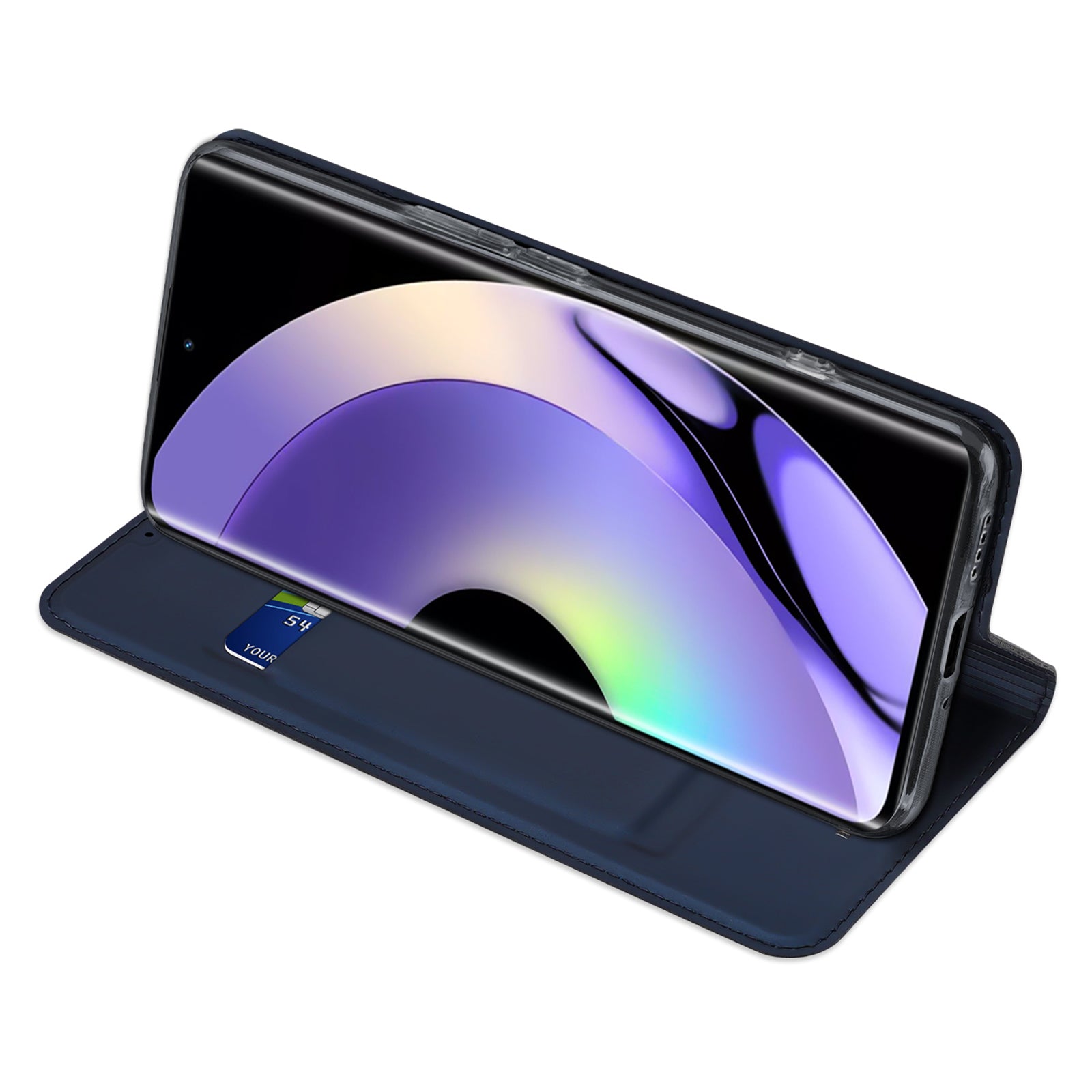 Dux Ducis Skin Pro atverčiamas dėklas Realme 10 Pro+ – mėlynas -- Realme 10 Pro+