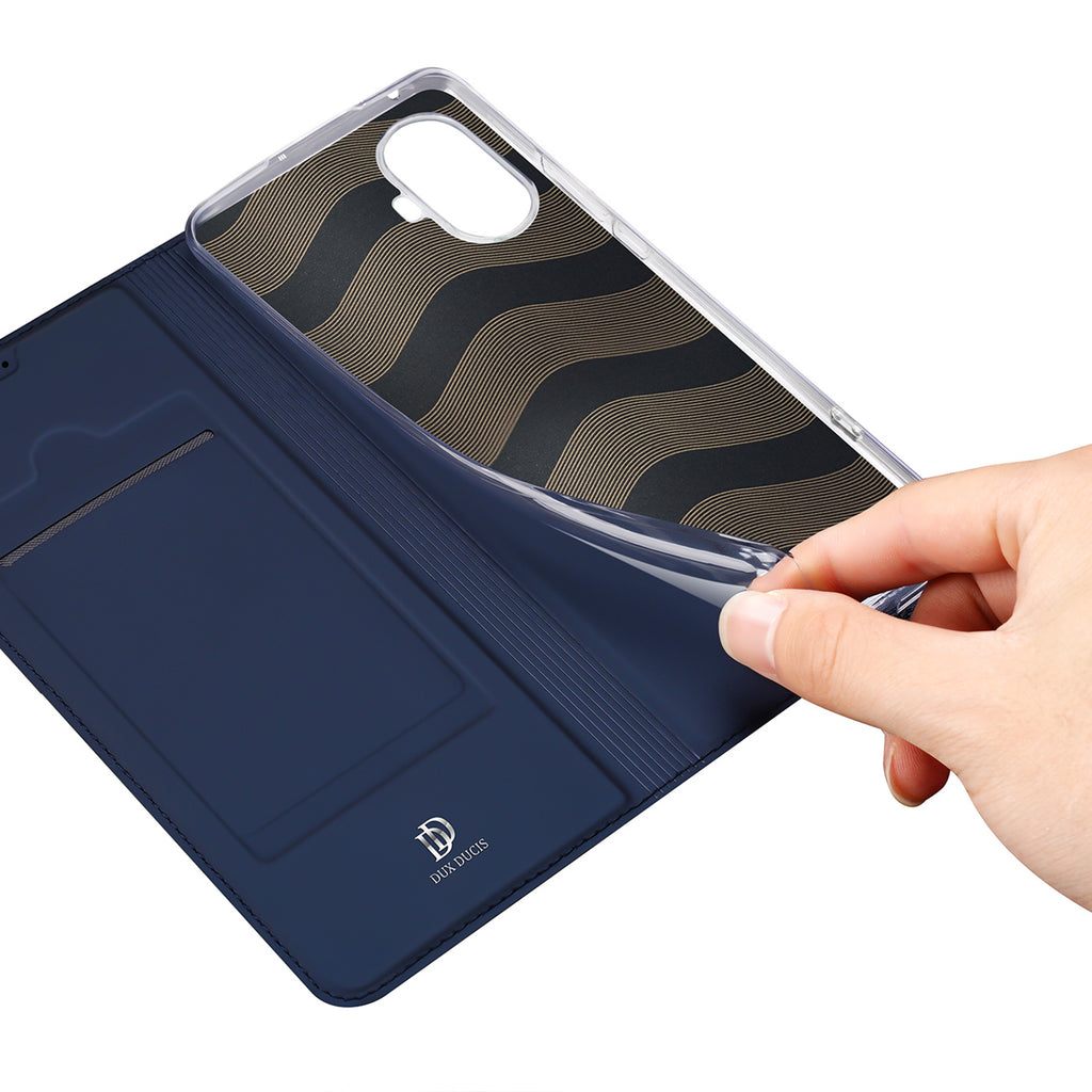 Dux Ducis Skin Pro atverčiamas dėklas Realme 10 Pro+ – mėlynas -- Realme 10 Pro+