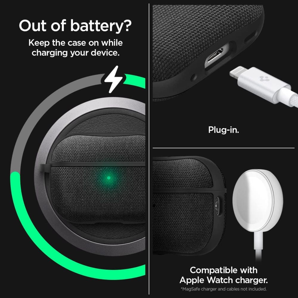 Spigen Urban Fit dėklas AirPods Pro 1/2 – juodas