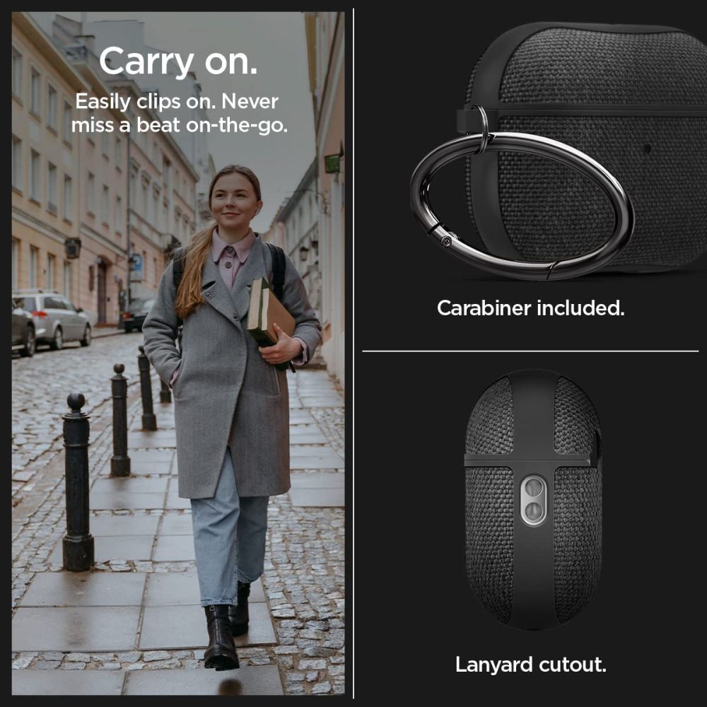 Spigen Urban Fit dėklas AirPods Pro 1/2 – juodas