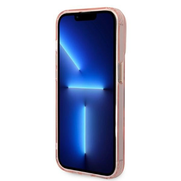 Guess MagSafe dėklas iPhone 14 Pro – rožinis auksas