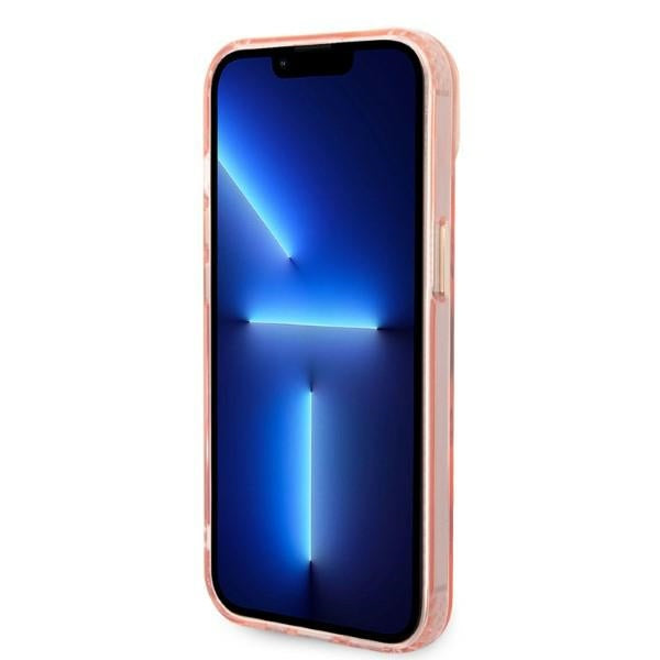 Guess MagSafe dėklas iPhone 14 Plus – rožinis auksas