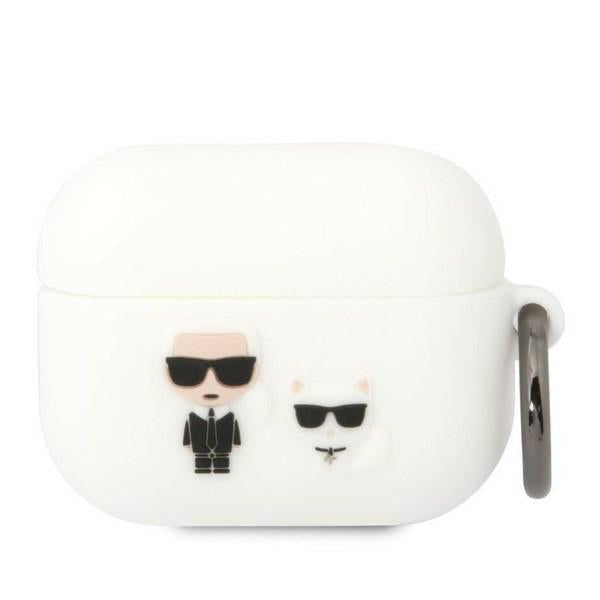 Karl Lagerfeld silikoninis dėklas AirPods Pro – baltas