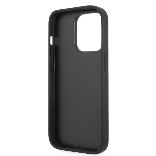 Karl Lagerfeld blizgus dėklas iPhone 14 Pro – sidabrinis