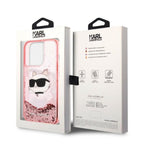 Karl Lagerfeld dėklas iPhone 14 Pro – rožinis, blizgus