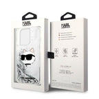Karl Lagerfeld kietas dėklas iPhone 14 Pro – sidabrinis