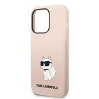 Karl Lagerfeld silikoninis dėklas iPhone 14 Pro – rožinis -- iPhone 14 Pro