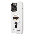 Karl Lagerfeld Ikonik dėklas iPhone 14 Pro – baltas