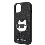Karl Lagerfeld blizgus dėklas iPhone 14 Plus – juodas