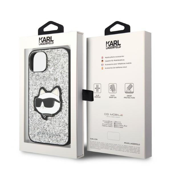 Karl Lagerfeld dėklas iPhone 14 Plus – sidabrinis -- iPhone 14 Plus