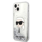 Karl Lagerfeld dėklas iPhone 14 Plus – sidabrinis