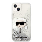 Karl Lagerfeld dėklas iPhone 14 Plus – sidabrinis