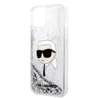 Karl Lagerfeld dėklas iPhone 14 Plus – sidabrinis