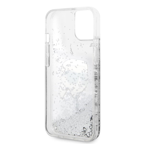 Karl Lagerfeld dėklas iPhone 14 Plus – sidabrinis