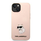 Karl Lagerfeld silikoninis dėklas iPhone 14 Plus – rožinis