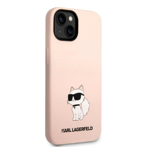 Karl Lagerfeld silikoninis dėklas iPhone 14 Plus – rožinis