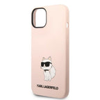 Karl Lagerfeld silikoninis dėklas iPhone 14 Plus – rožinis