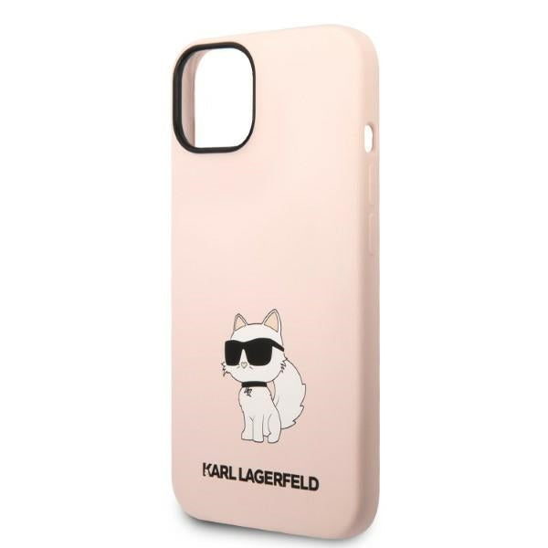 Karl Lagerfeld silikoninis dėklas iPhone 14 Plus – rožinis