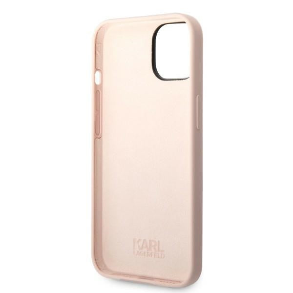 Karl Lagerfeld silikoninis dėklas iPhone 14 Plus – rožinis