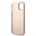 Karlas Lagerfeldas KLHCP14MSNIKBCP iPhone 14 Plus 6.7" kietas dėklas, rožinis/rožinis silikoninis ikonas