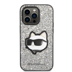 Karl Lagerfeld dėklas iPhone 14 Pro Max – sidabrinis, blizgus