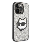 Karl Lagerfeld dėklas iPhone 14 Pro Max – sidabrinis, blizgus