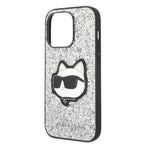 Karl Lagerfeld dėklas iPhone 14 Pro Max – sidabrinis, blizgus