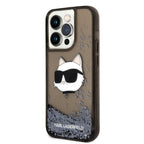 Karl Lagerfeld Liquid Glitter dėklas iPhone 14 Pro Max – juodas -- iPhone 14 Pro Max