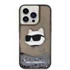 Karl Lagerfeld Liquid Glitter dėklas iPhone 14 Pro Max – juodas -- iPhone 14 Pro Max