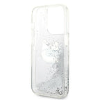 Karl Lagerfeld blizgus dėklas iPhone 14 Pro Max – sidabrinis