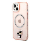 Karl Lagerfeld MagSafe dėklas iPhone 14 Plus – rožinis