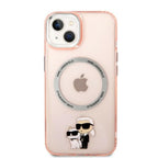 Karl Lagerfeld MagSafe dėklas iPhone 14 Plus – rožinis