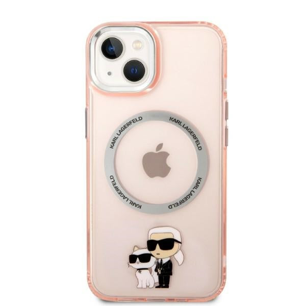 Karl Lagerfeld MagSafe dėklas iPhone 14 Plus – rožinis