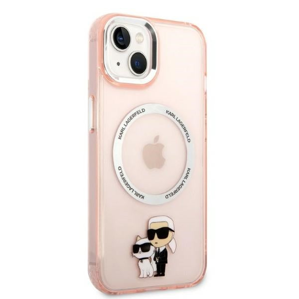 Karl Lagerfeld MagSafe dėklas iPhone 14 Plus – rožinis