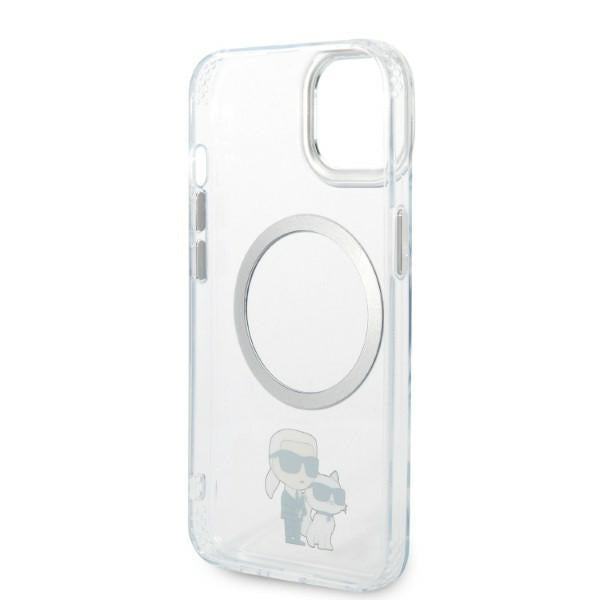 Karl Lagerfeld MagSafe dėklas iPhone 14 Plus – skaidrus