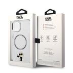 Karl Lagerfeld MagSafe dėklas iPhone 14 Plus – skaidrus