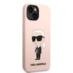 Karl Lagerfeld MagSafe dėklas iPhone 14 Plus – rožinis