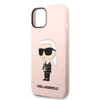 Karl Lagerfeld MagSafe dėklas iPhone 14 Plus – rožinis