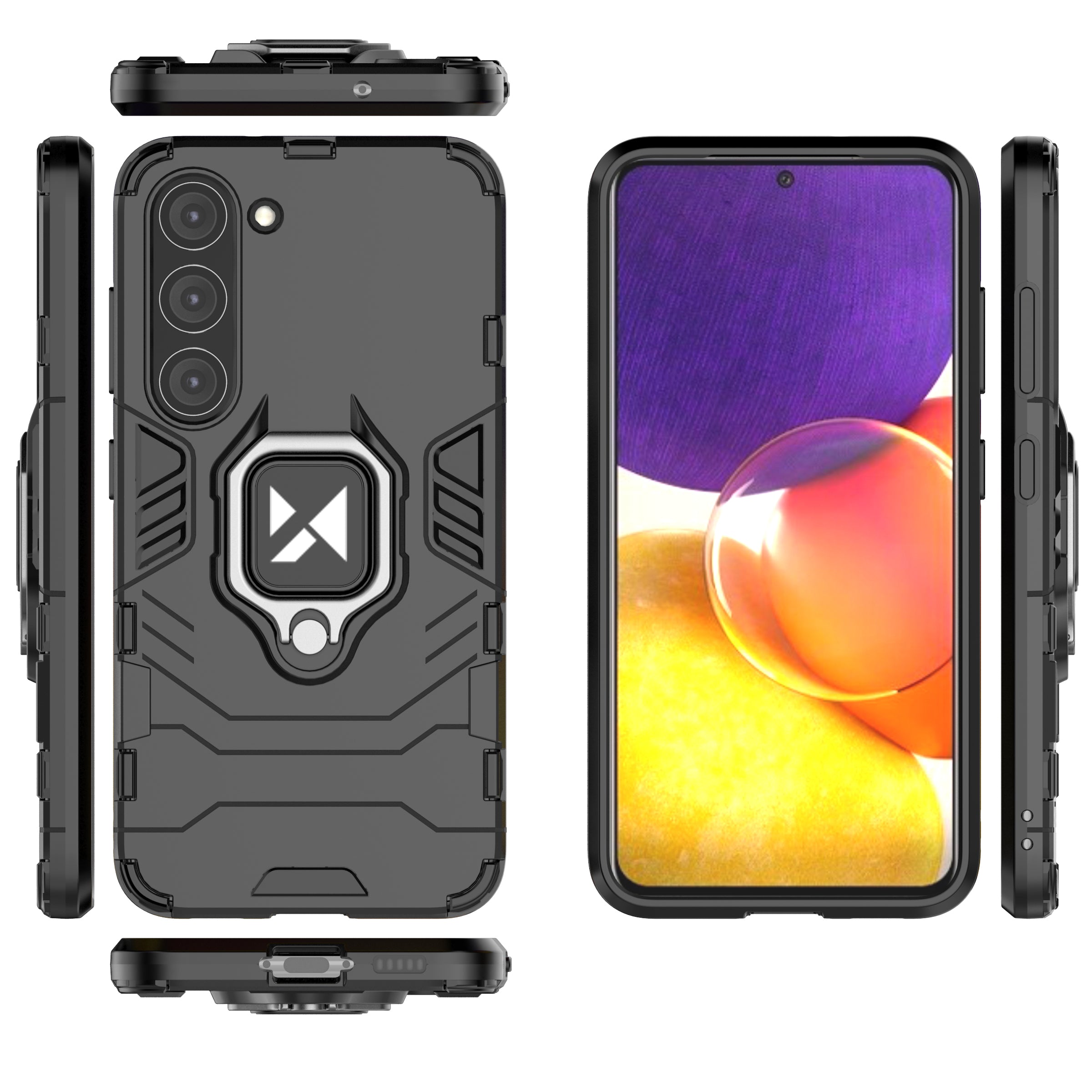 Wozinsky Ring Armor dėklas Samsung Galaxy S23+ – juodas