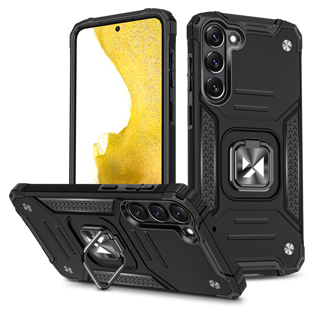 Wozinsky Ring Armor dėklas Samsung Galaxy S23+ – juodas Pirmasis paveikslėlis